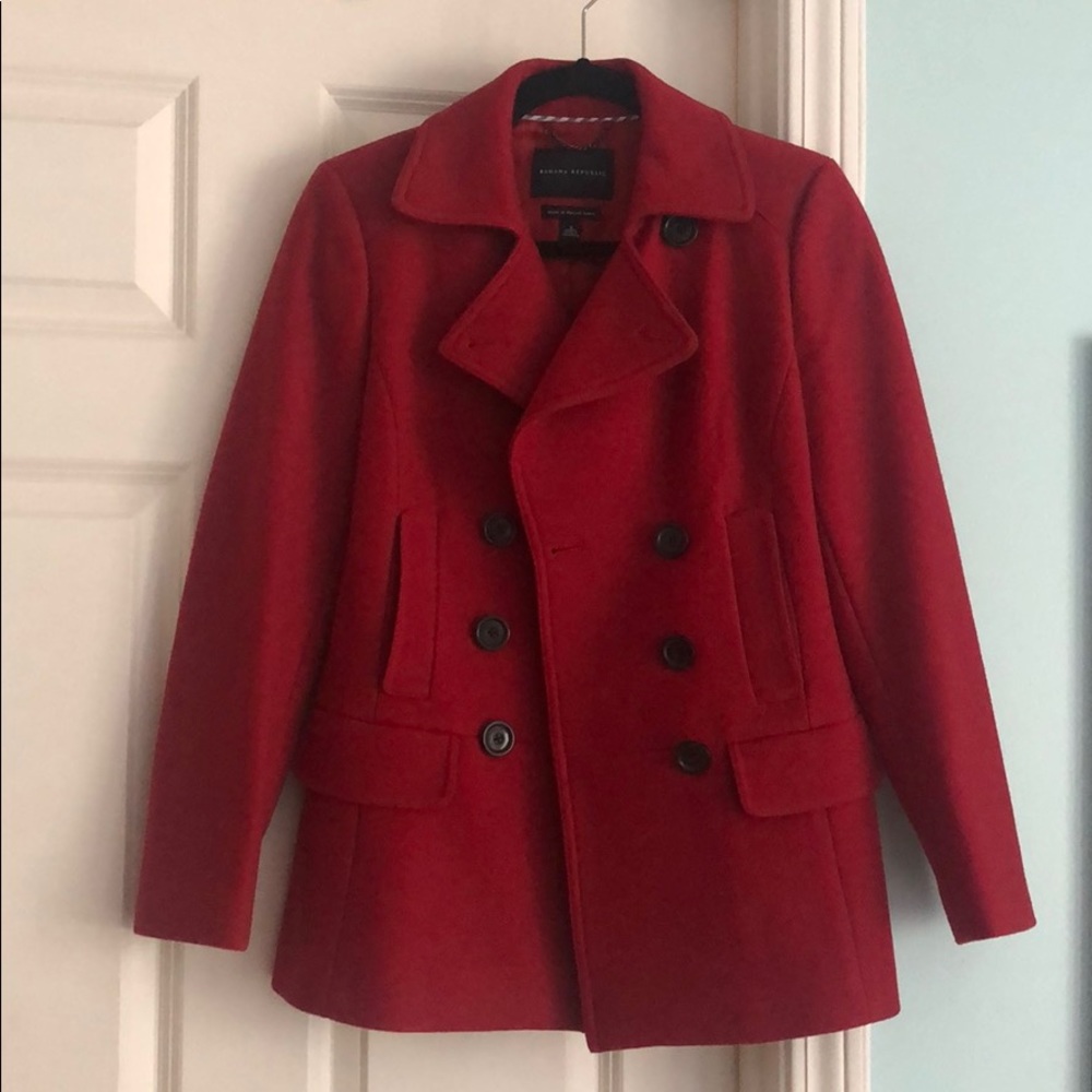Red Banana Republic Pea Coat
